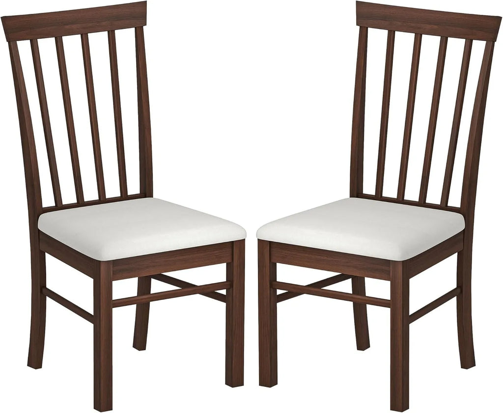 Farmhouse Wooden Dining Chairs Set of 2