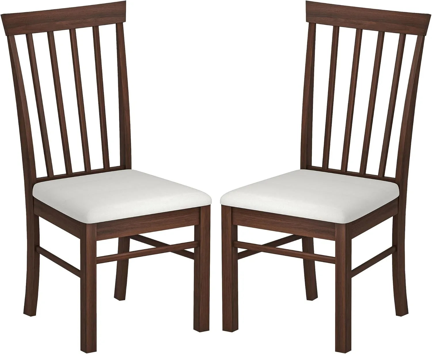 Farmhouse Wooden Dining Chairs Set of 2