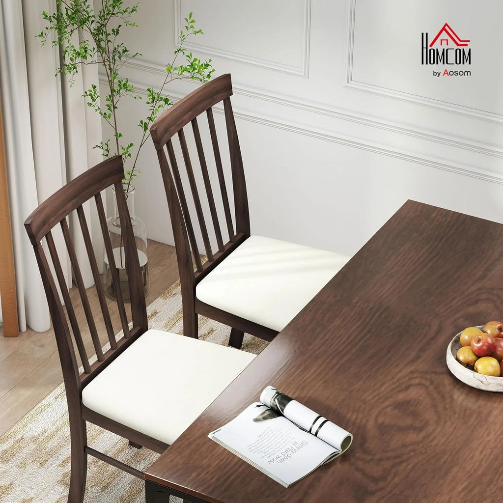 Farmhouse Wooden Dining Chairs Set of 2