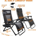 Oversize Reclining Folding Chair for Outdoor Relaxing