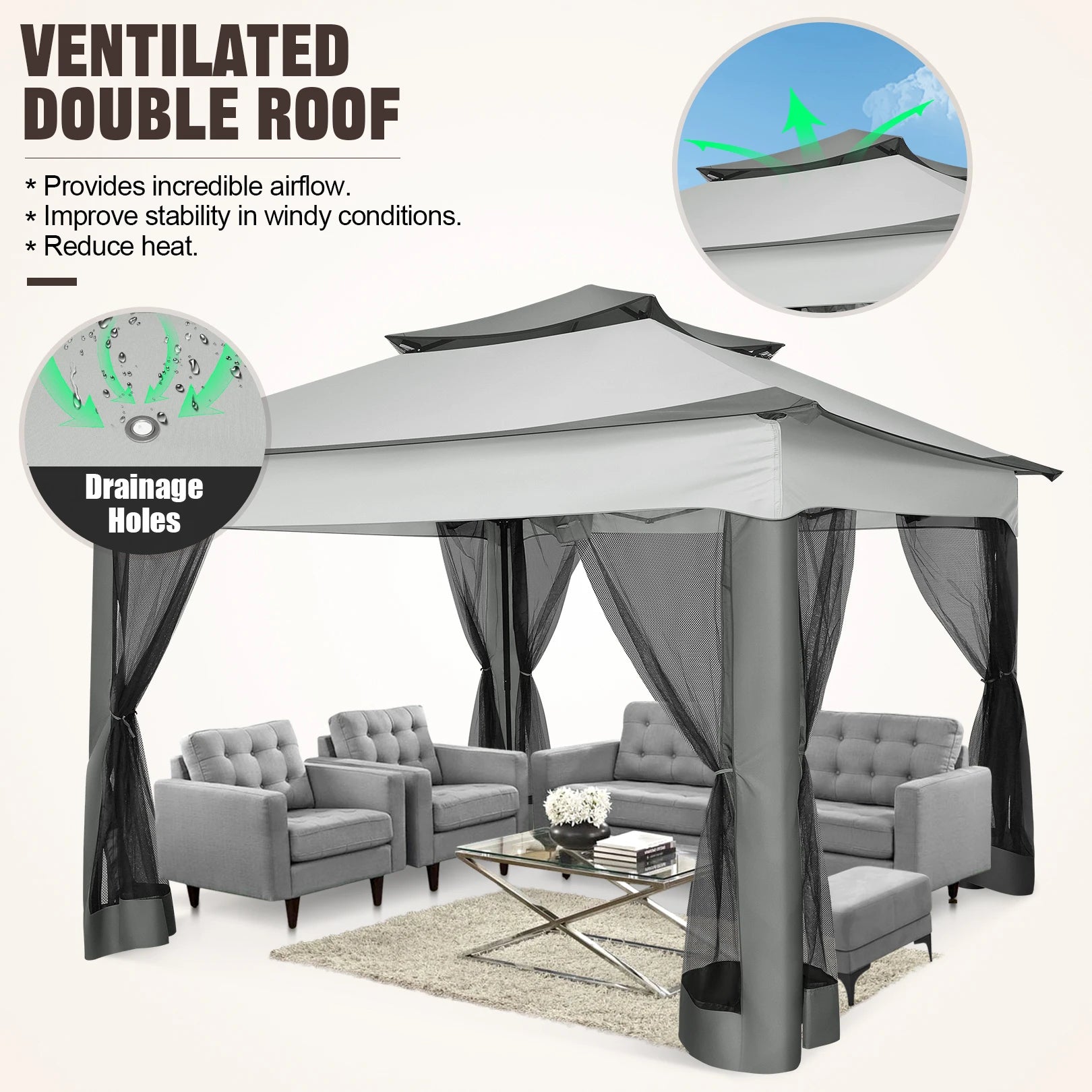 11x11ft Pop Up Gazebo