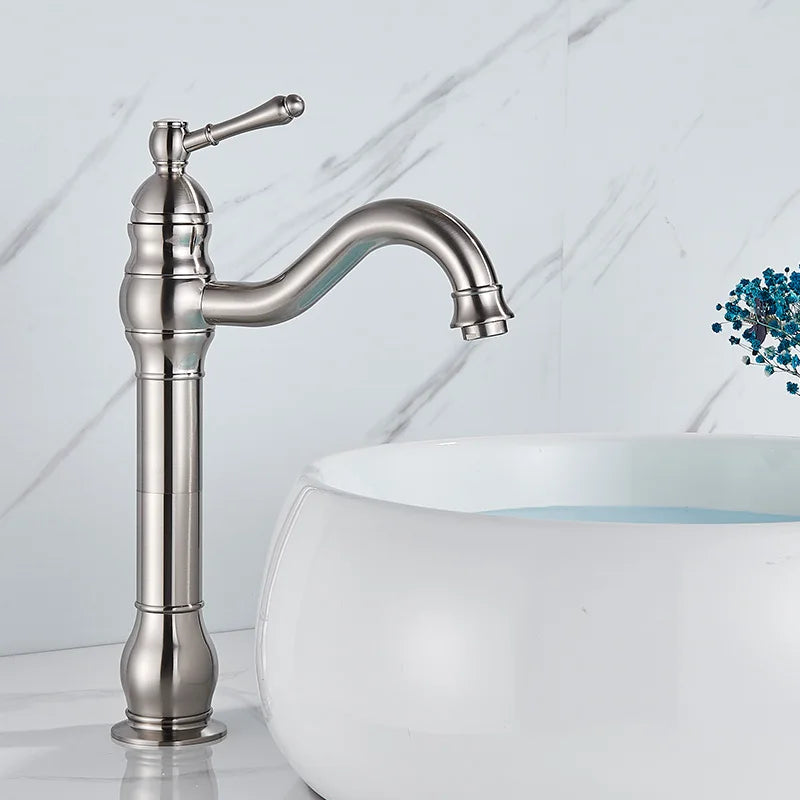 Antique Brass Bathroom Basin Faucet