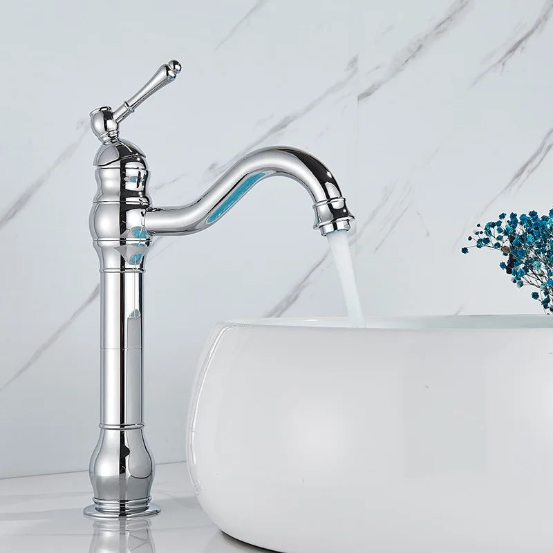 Antique Brass Bathroom Basin Faucet