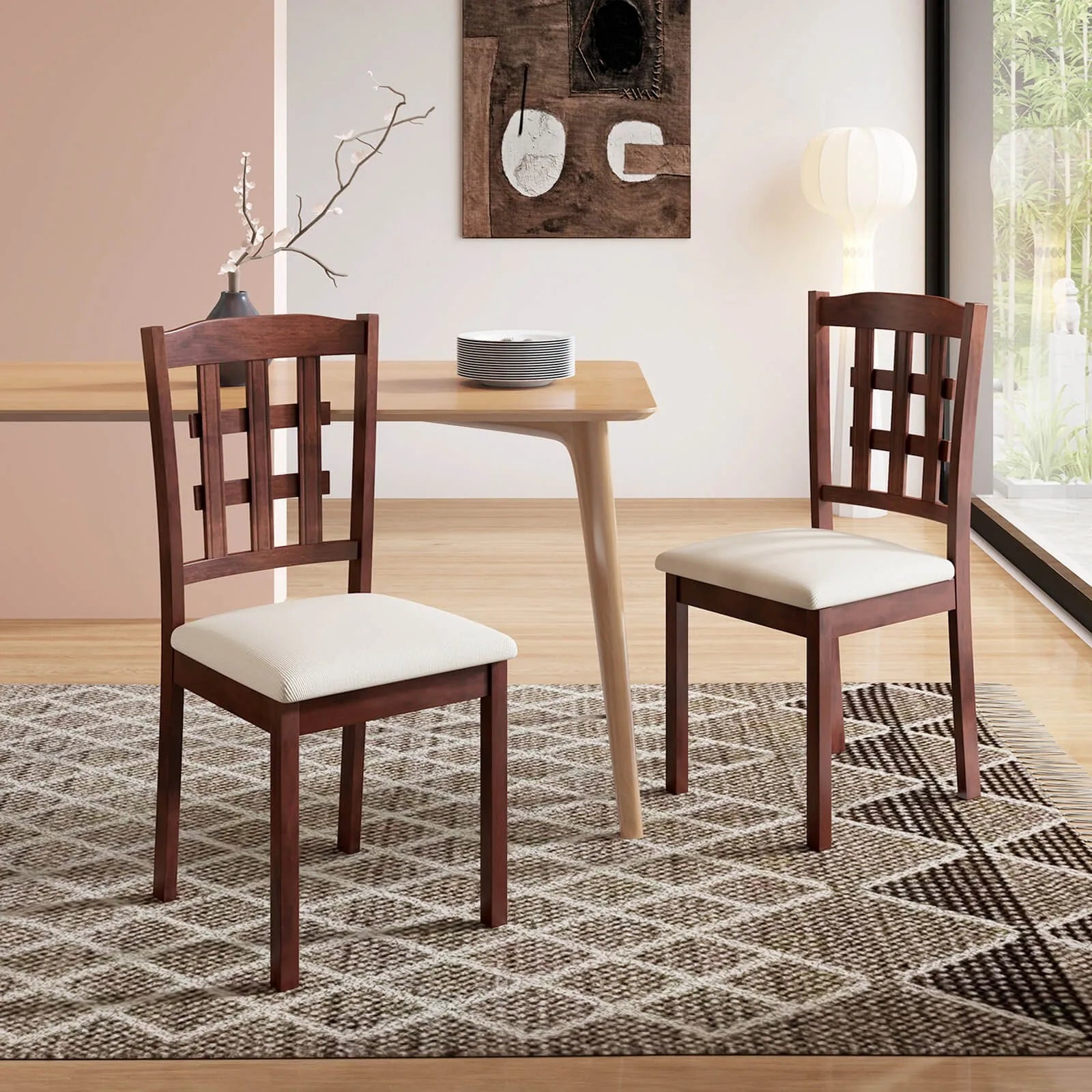 Farmhouse Armless Dining Chair Set of 2