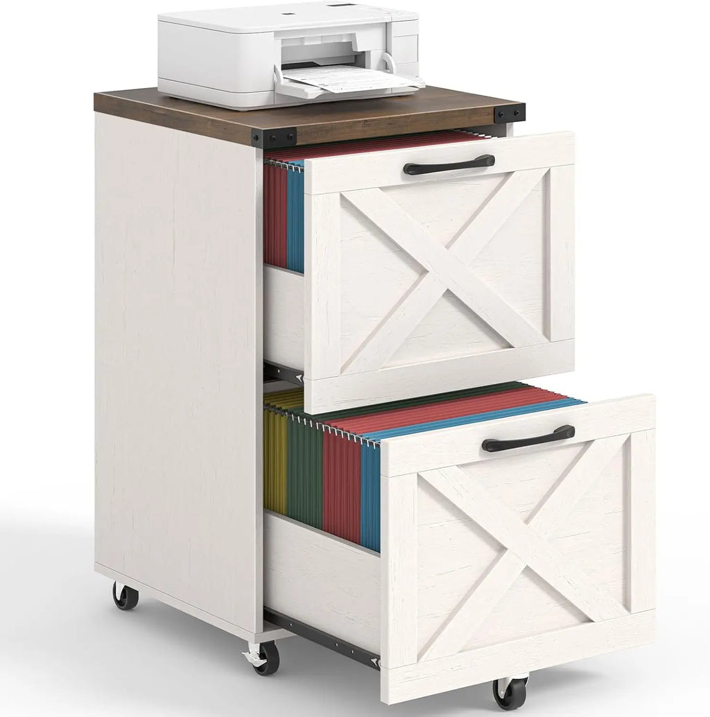 Farmhouse 2 Drawer Small File Cabinet