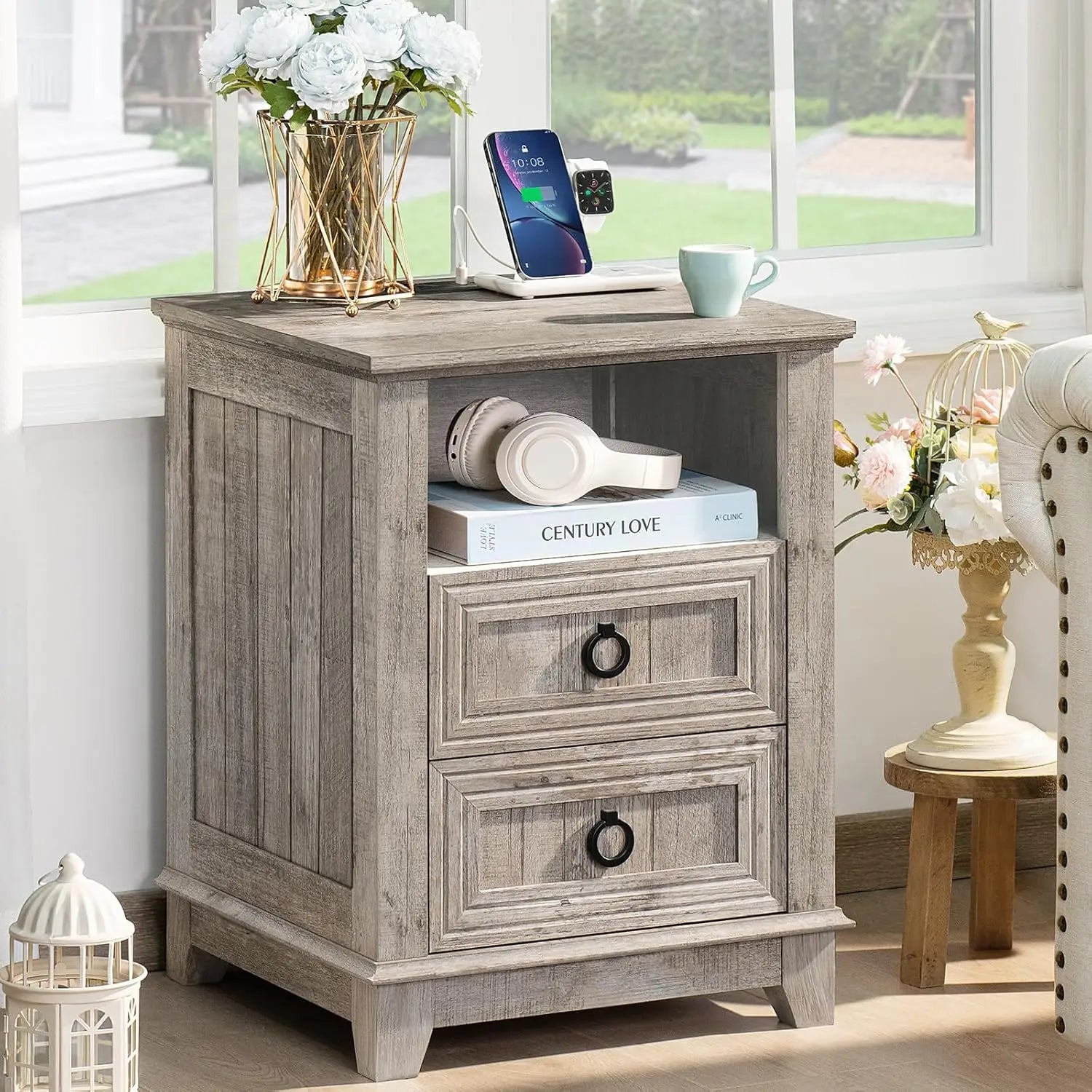 18" Farmhouse Nightstand
