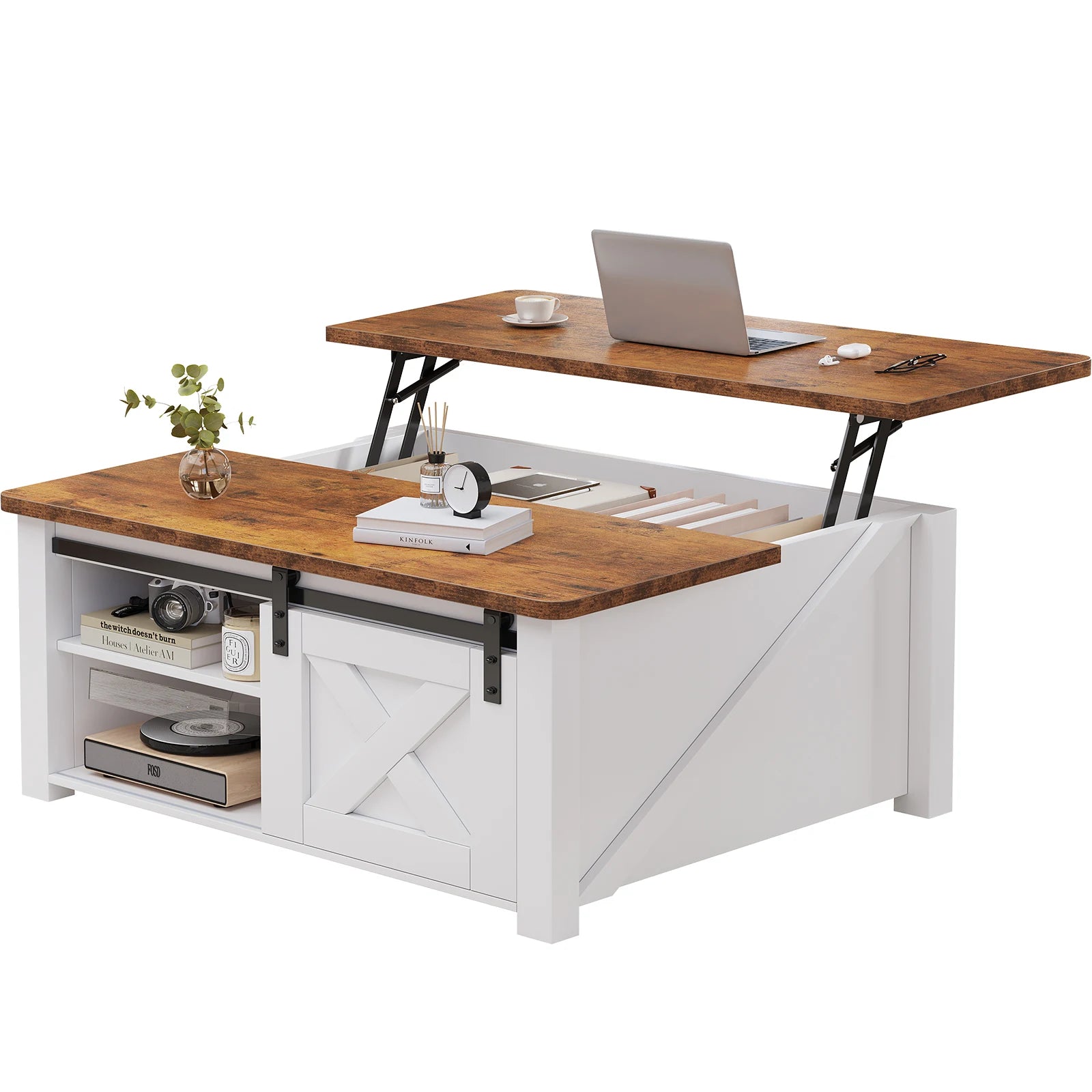 31.5" Wood Lift Top Coffee Table