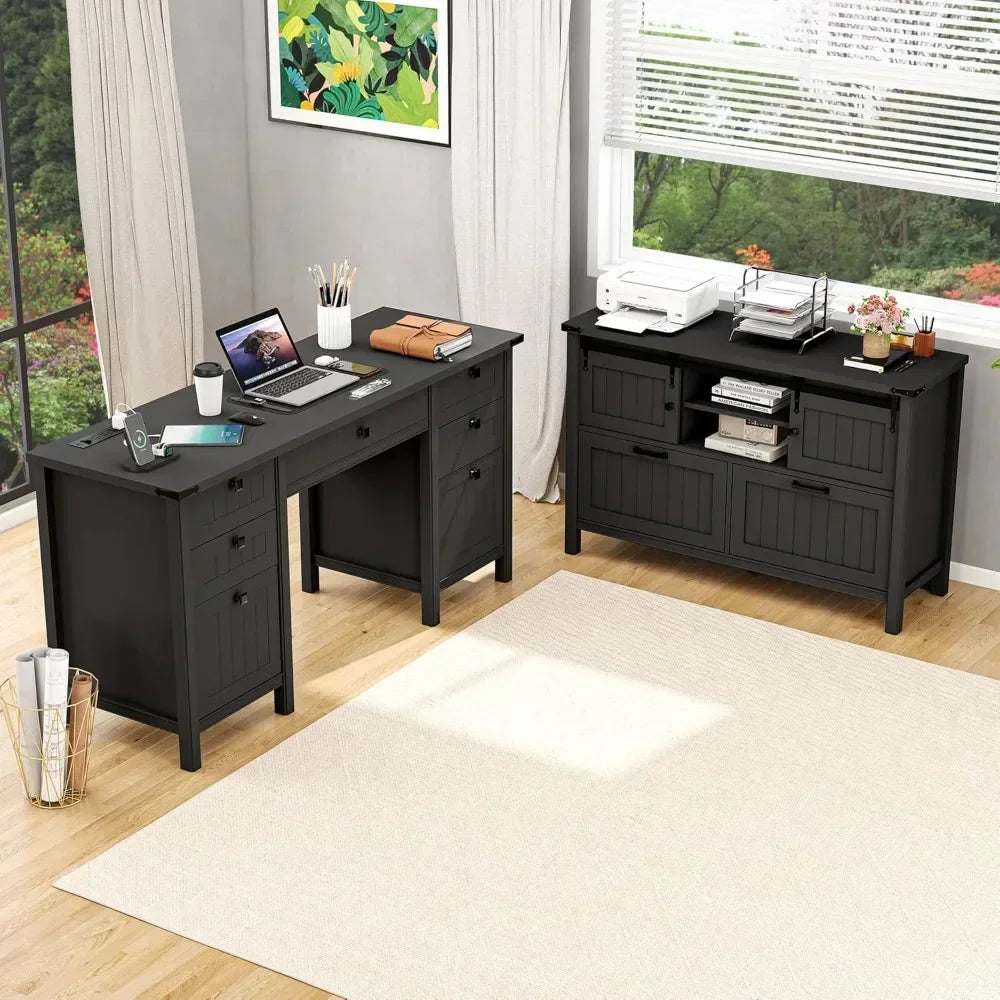 Farmhouse Lateral file cabinet 2 drawer