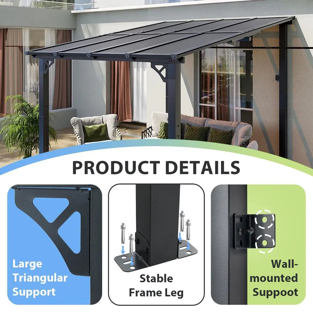 8x 10 Premium Lean-To Gazebo