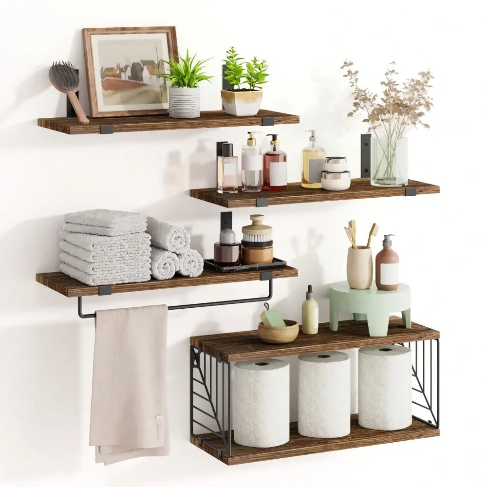 Farmhouse Tier Bathroom Floating Shelves