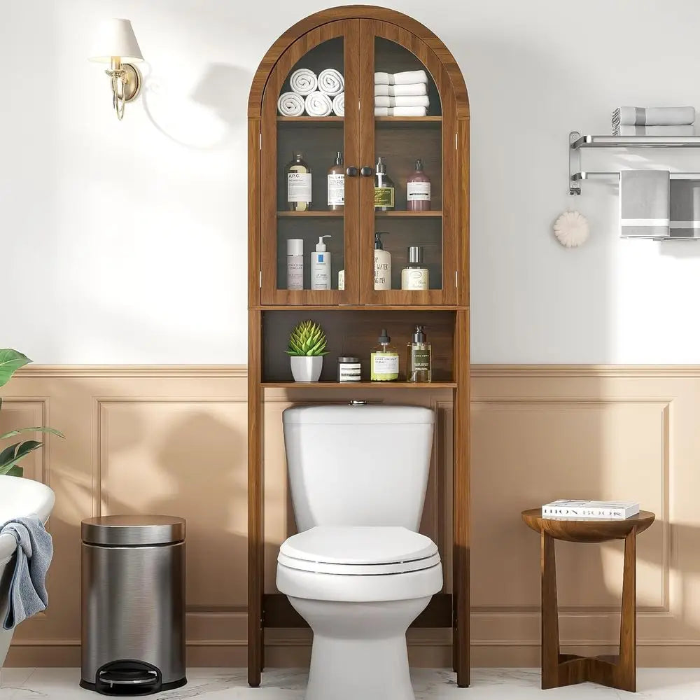 Arched Over The Toilet Storage Cabinet