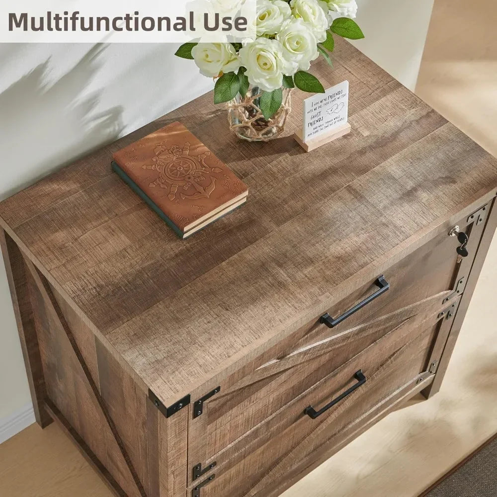 2 drawer farmhouse file cabinet