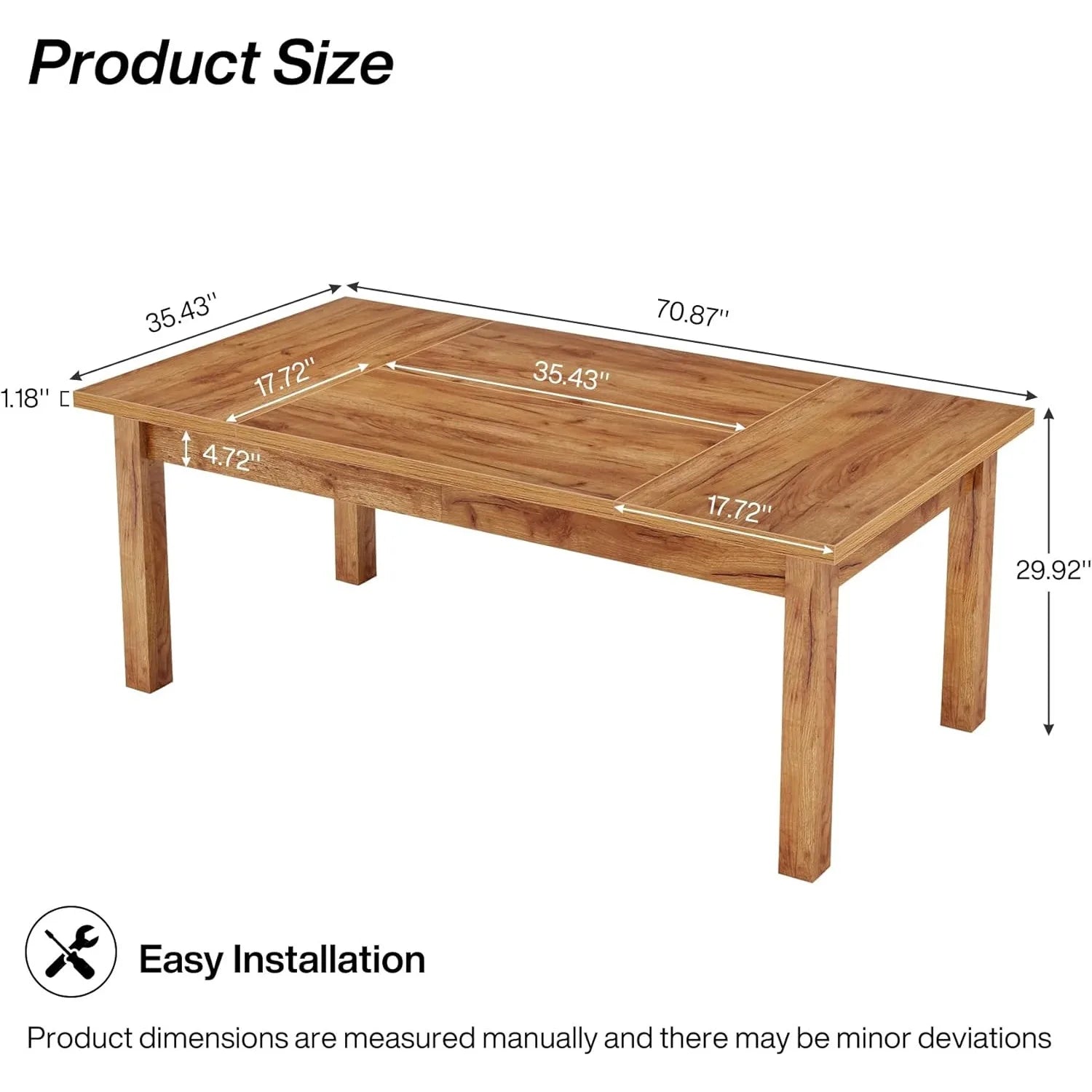 Farmhouse Dining Table for 6-8