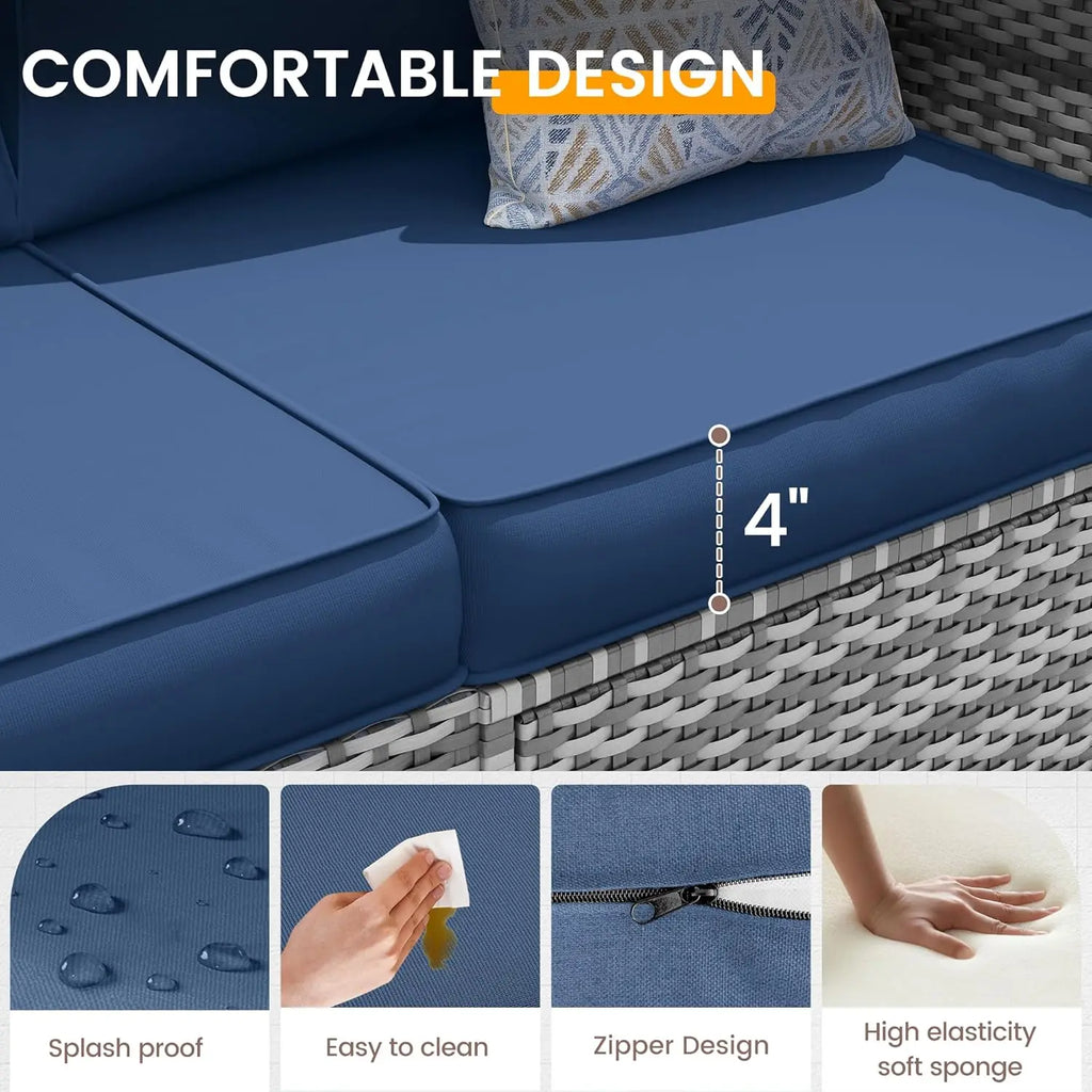 Patio Furniture Set, 7 Pieces