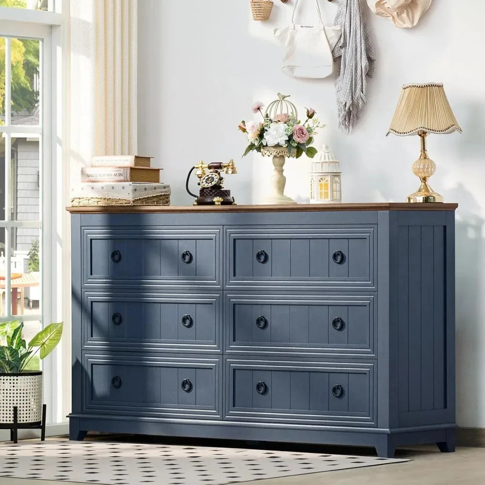 Farmhouse 54" 6-Drawer Dresser