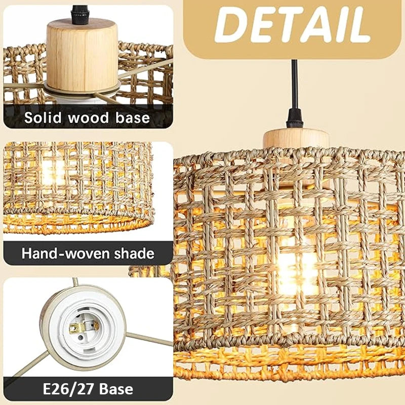 Wicker Rattan Pendant Lamp