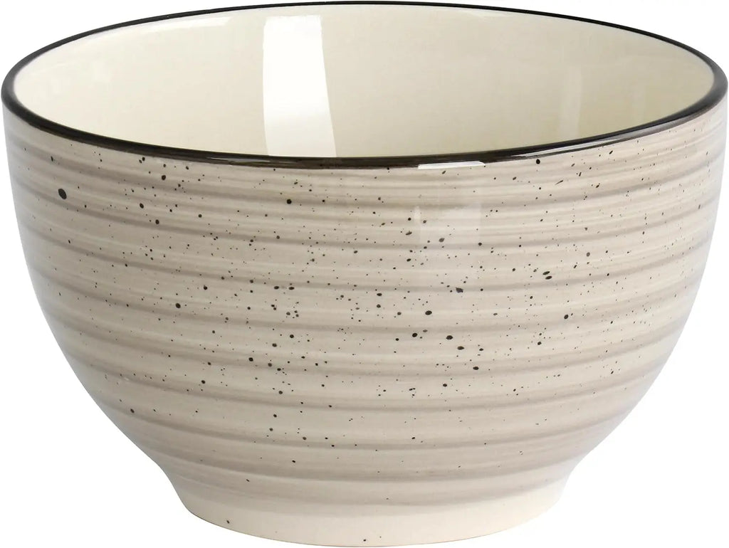 24-Piece Stoneware Dinnerware Set in Cream