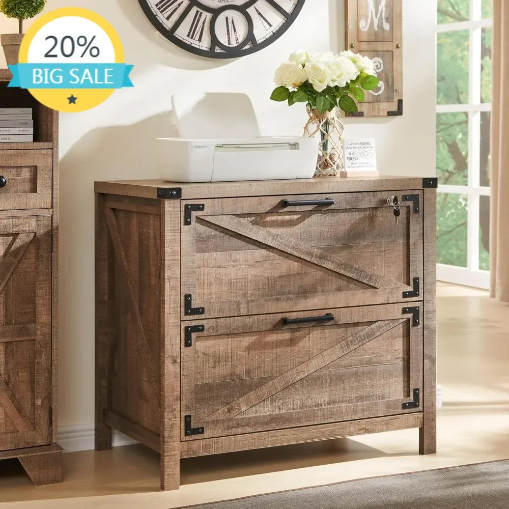 2 drawer farmhouse file cabinet