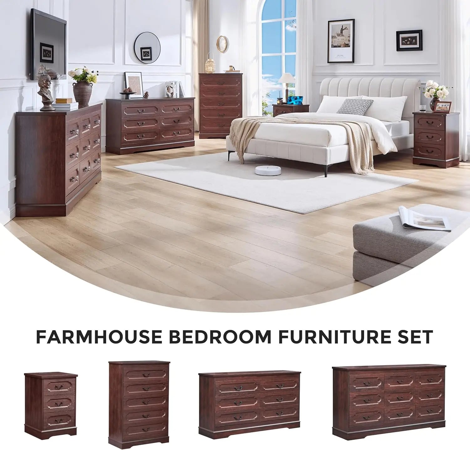 Farmhouse Cherry Wood Dresser