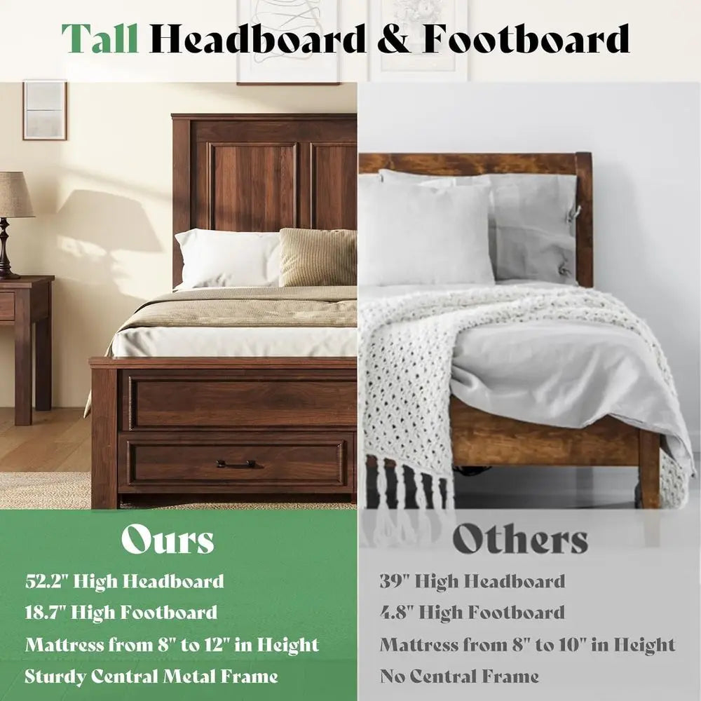 Farmhouse Queen Size Bed Frame