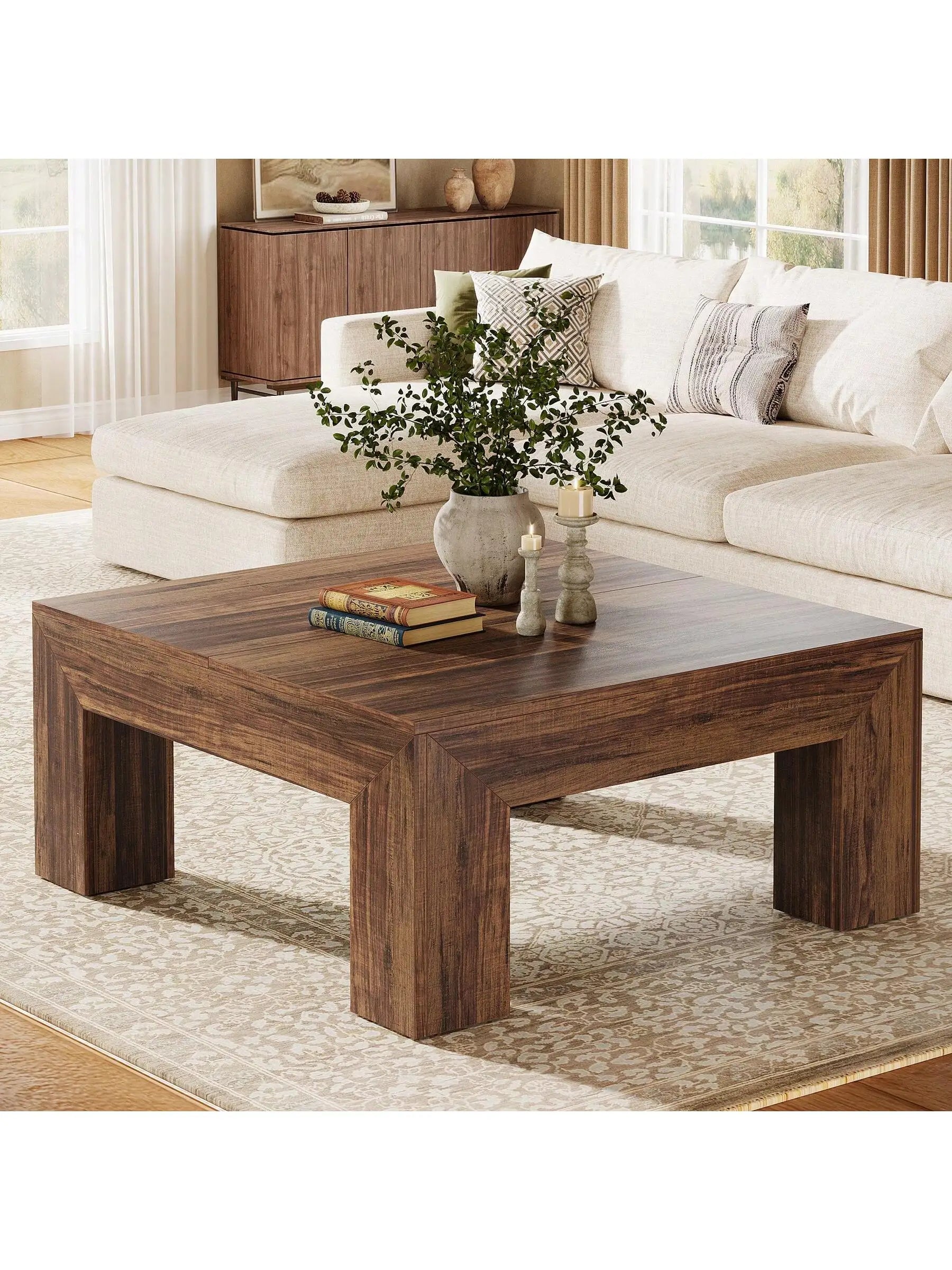 39.4-Inch Square Coffee Table