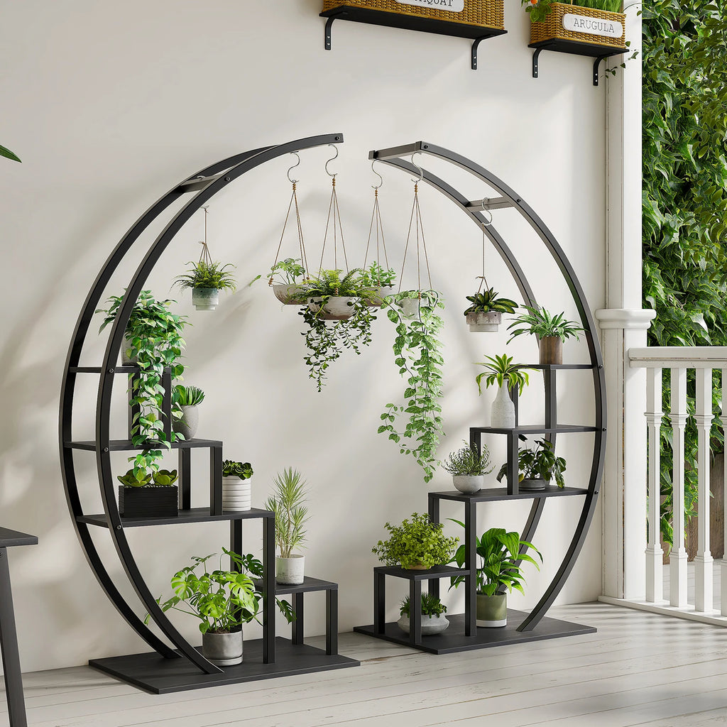 5 Tier Half Moon Plant Stand, 2 Pack