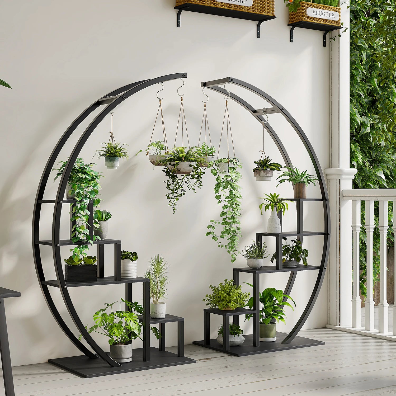 5 Tier Half Moon Plant Stand, 2 Pack