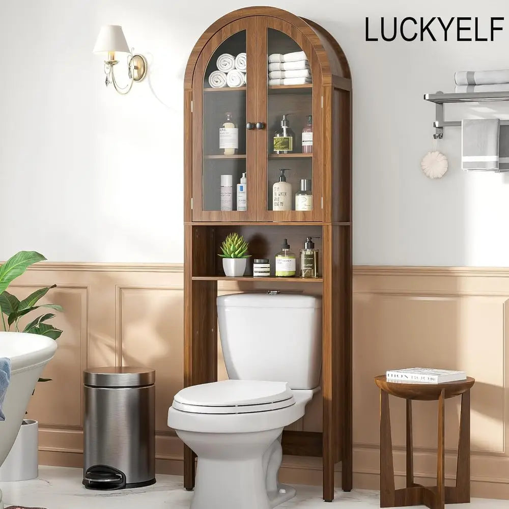 Arched Over The Toilet Storage Cabinet