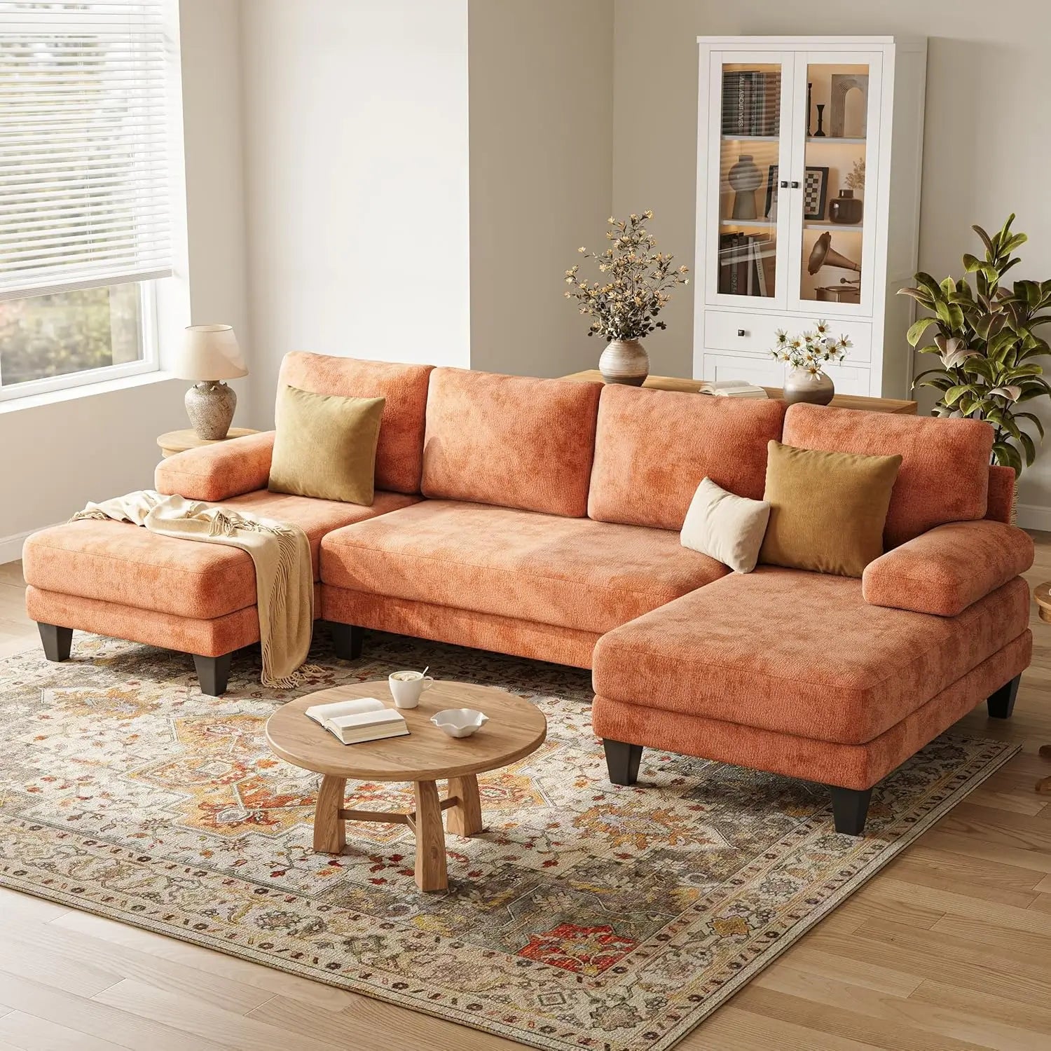 112" U-Shaped Sectional Sofa