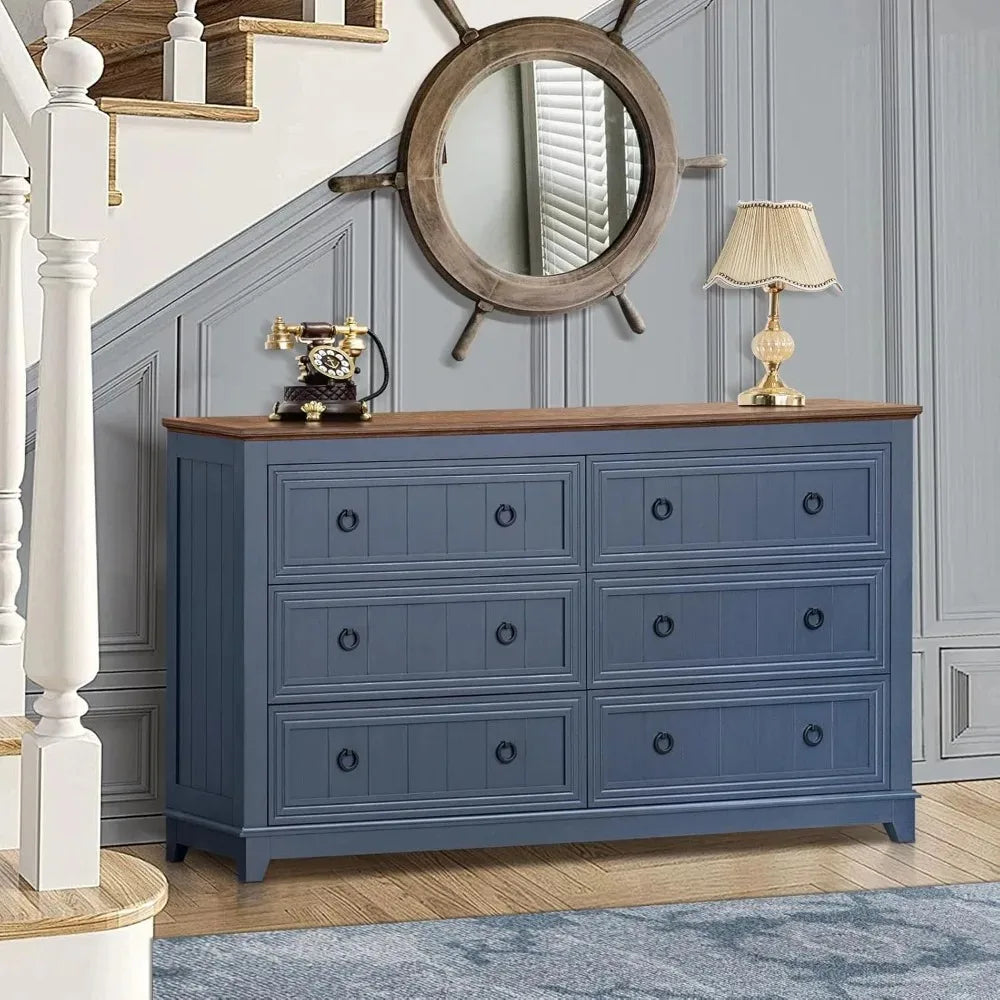 Farmhouse 54" 6-Drawer Dresser
