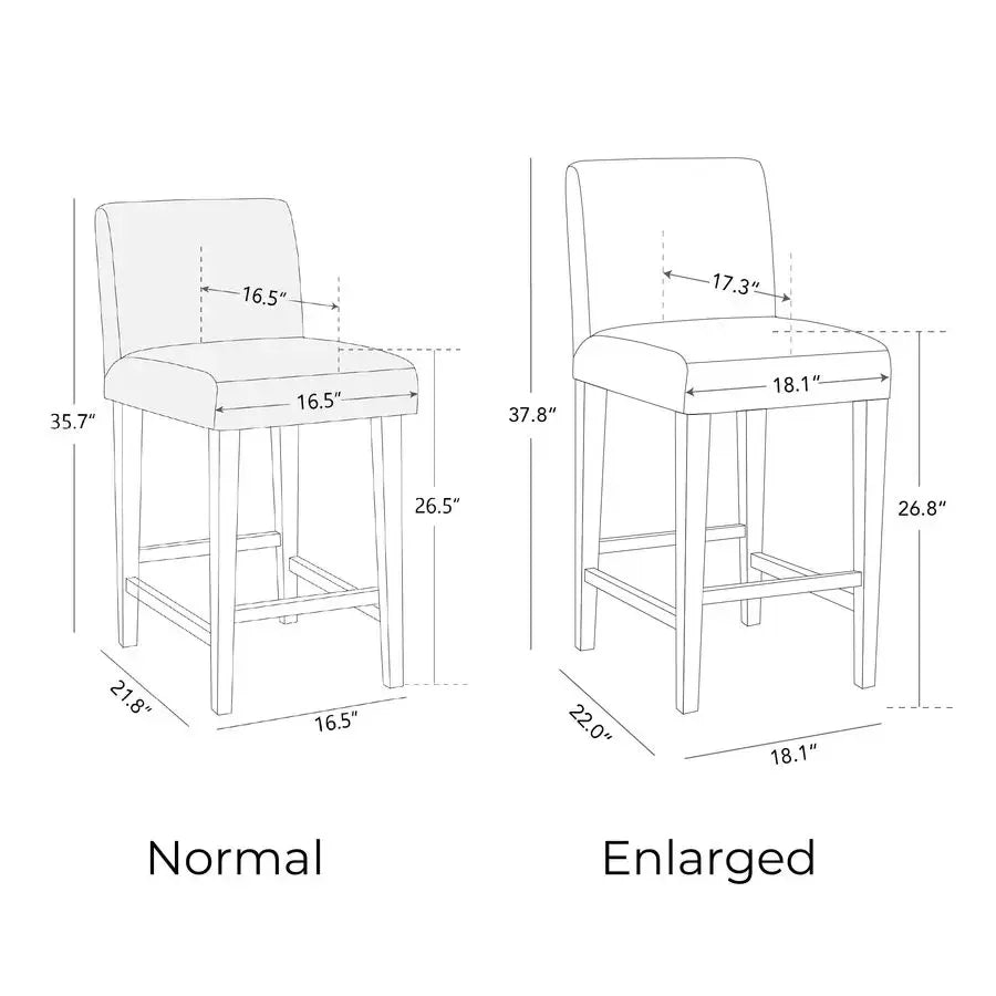 27" Counter Height Bar Stools Set of 2