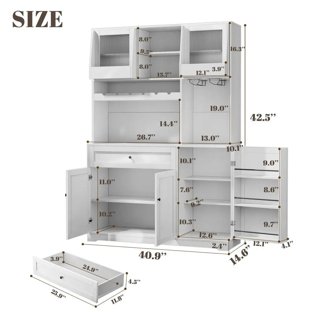 Tall Kitchen Pantry Storage Cabinet