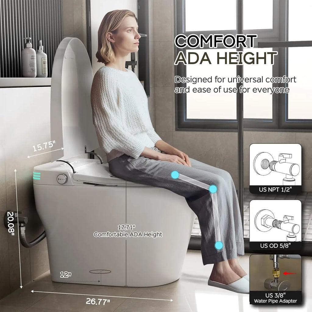 Smart Tankless Toilet with Bidet