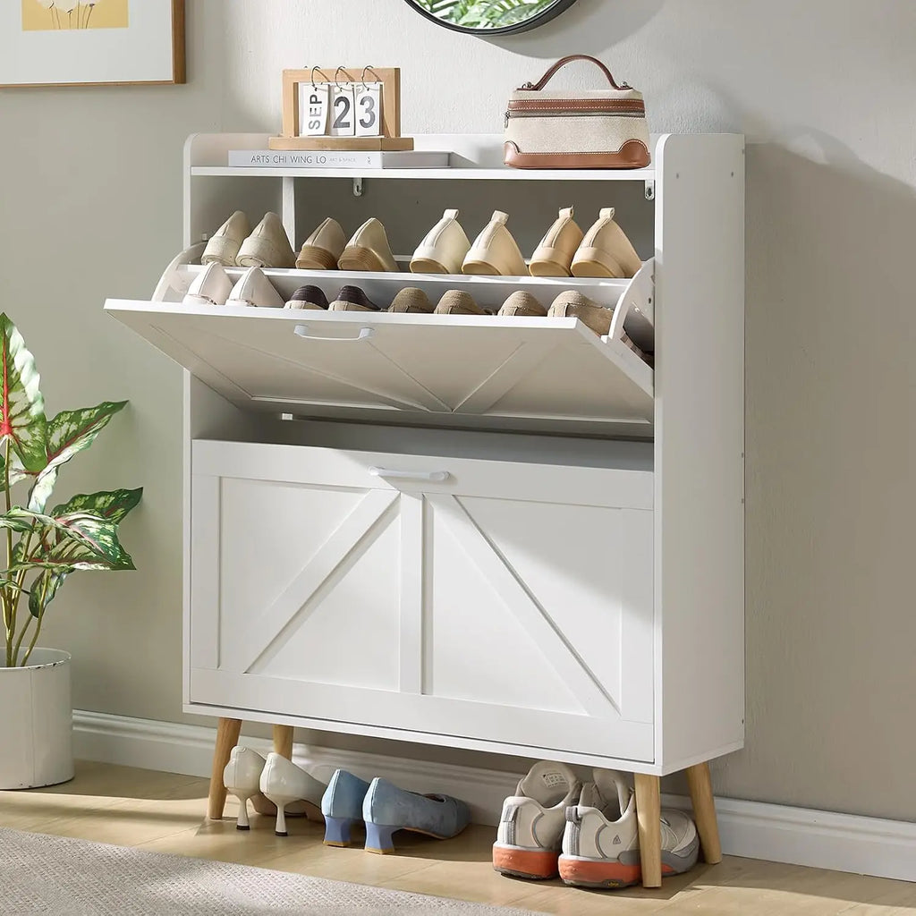 Rattan Shoe Storage Cabinet