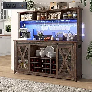 Farmhouse Coffee Wine Buffet Cabinet
