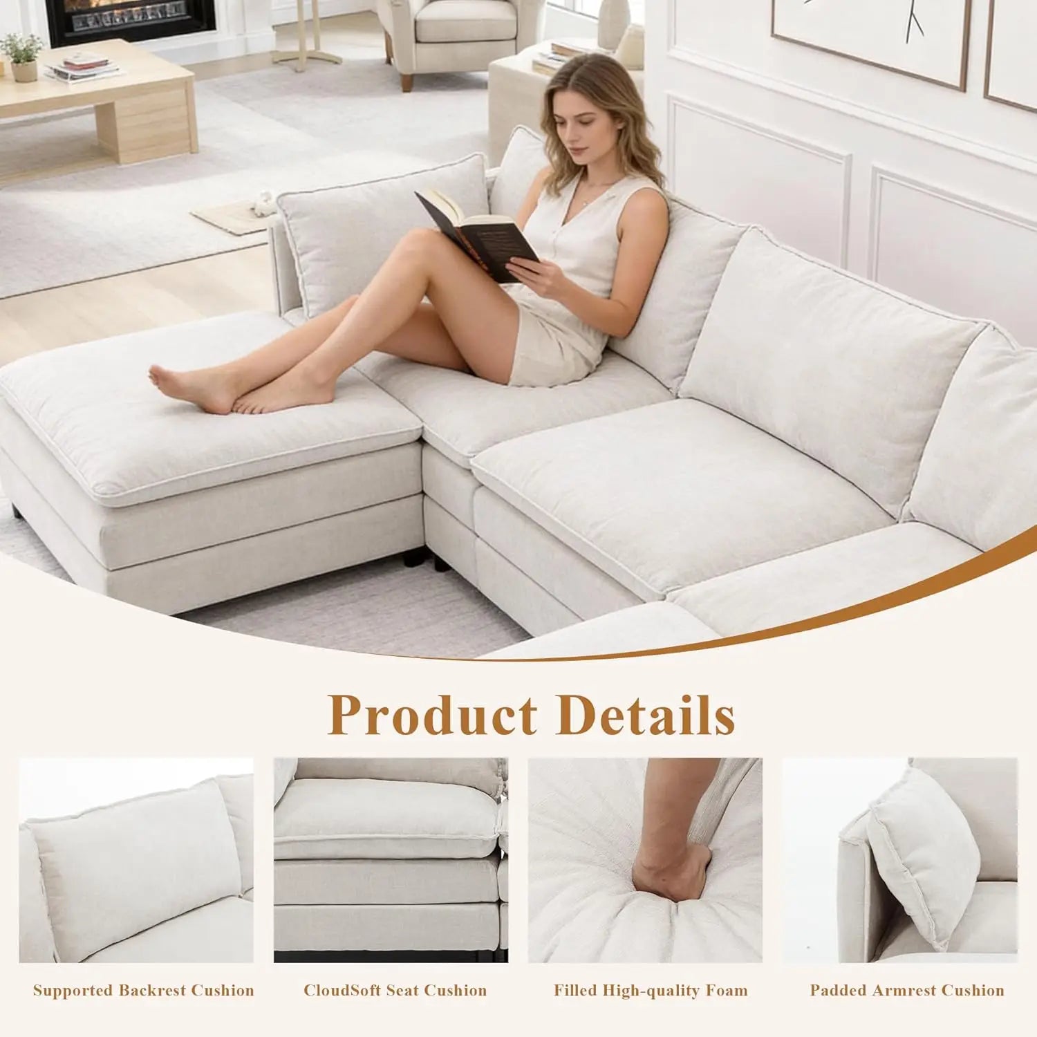 108" L Shaped Couch