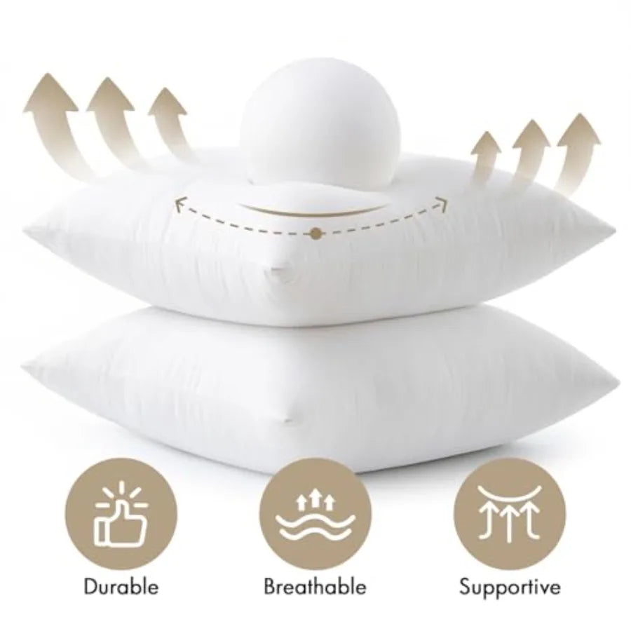 Microfiber Throw Pillow Inserts, Pack of 4