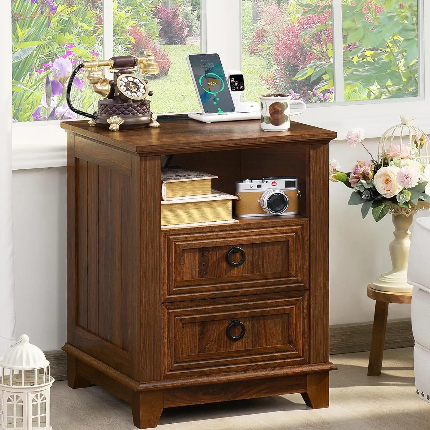 18" Farmhouse Nightstand