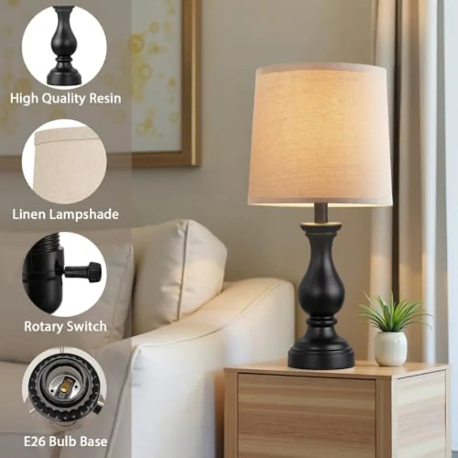 Farmhouse Table Lamps Set of 2