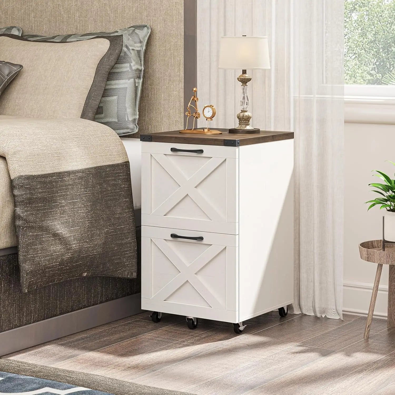 Farmhouse 2 Drawer Small File Cabinet