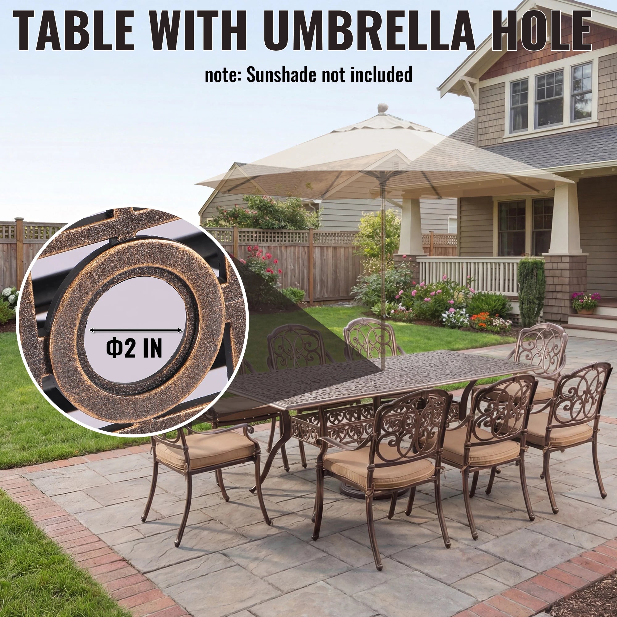 9-Piece Outdoor Patio Dining Set for 8
