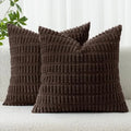 Pack of 2 Corduroy Throw Pillow Covers 18x18