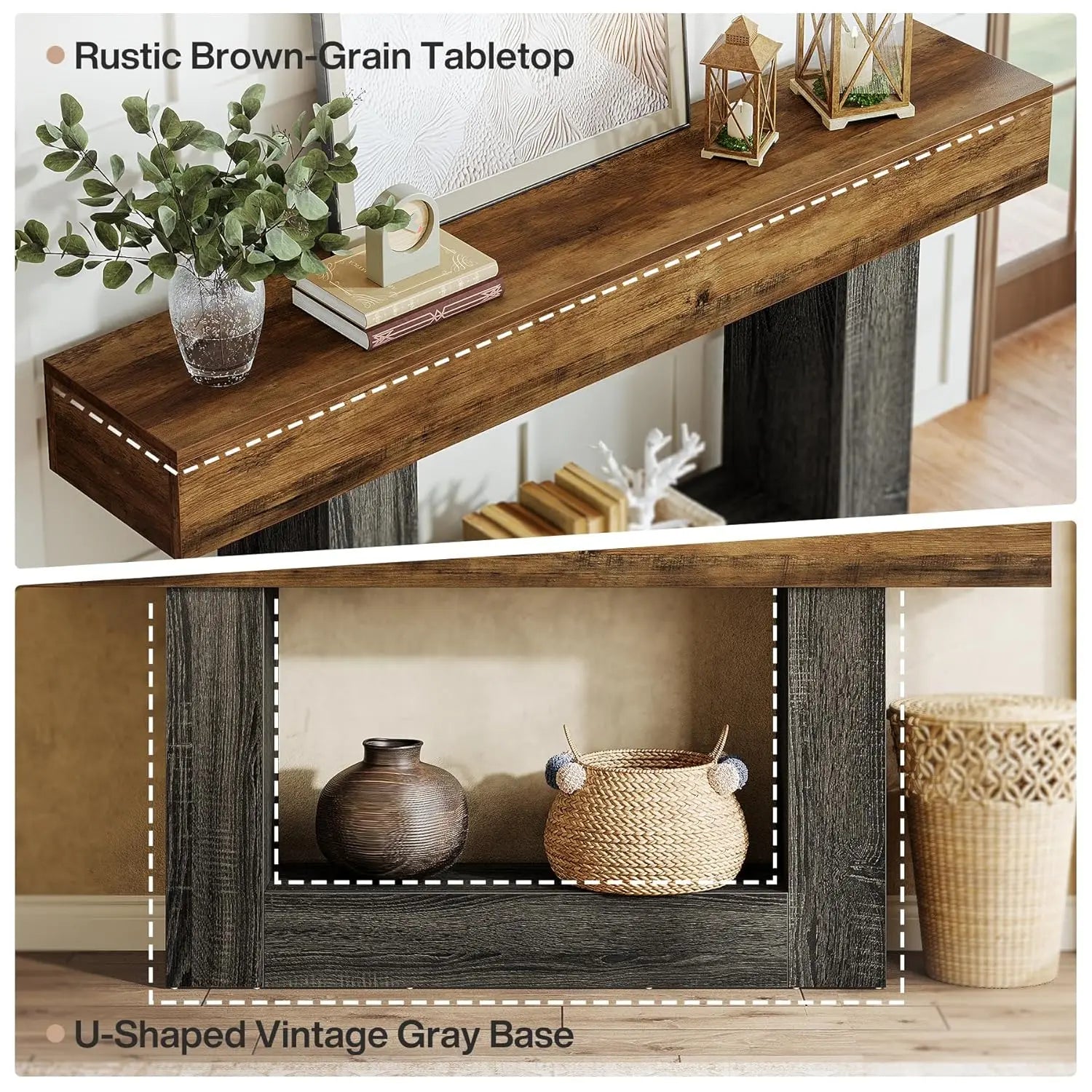 63" Farmhouse Console Table