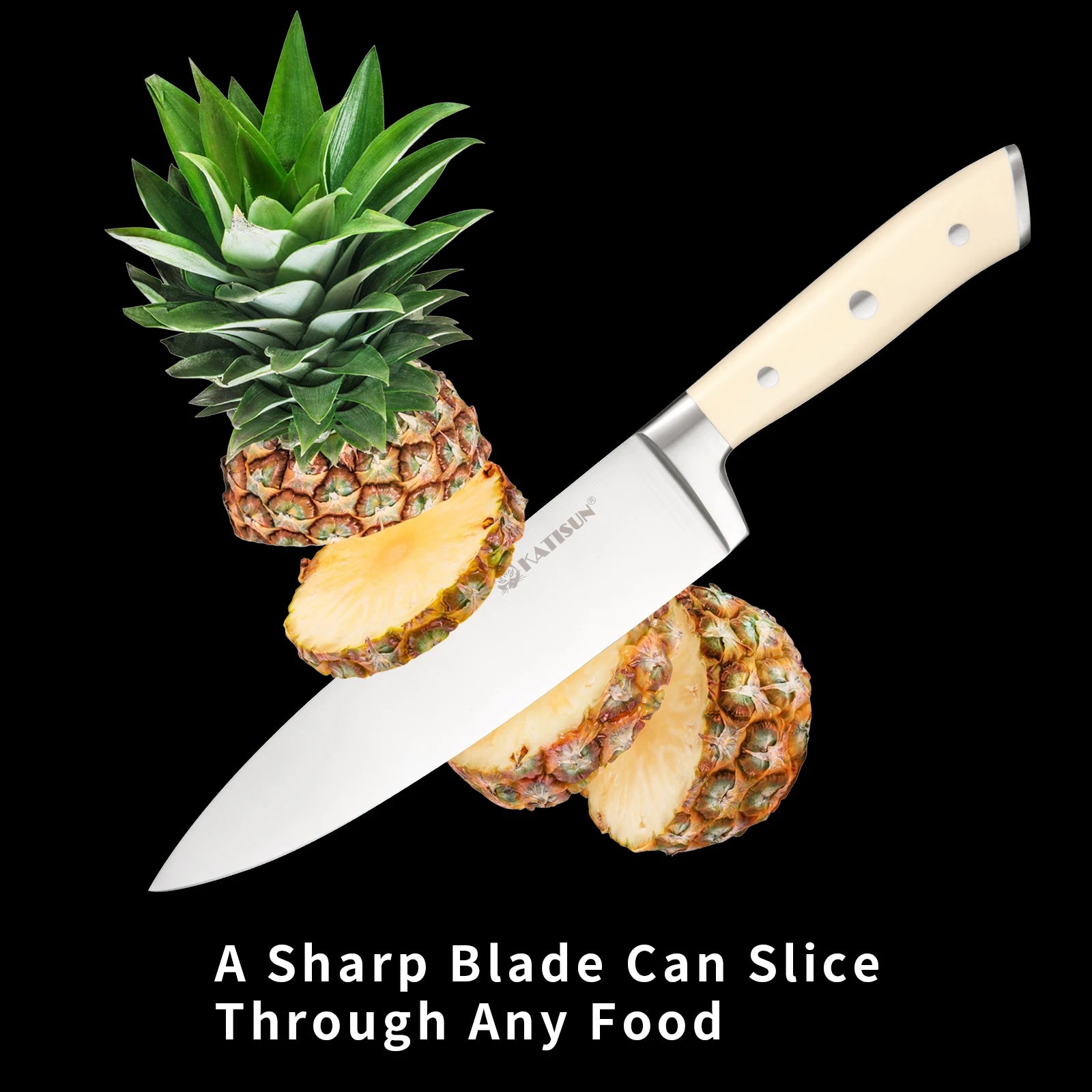 16 Piece Black and White Steel Knife Set