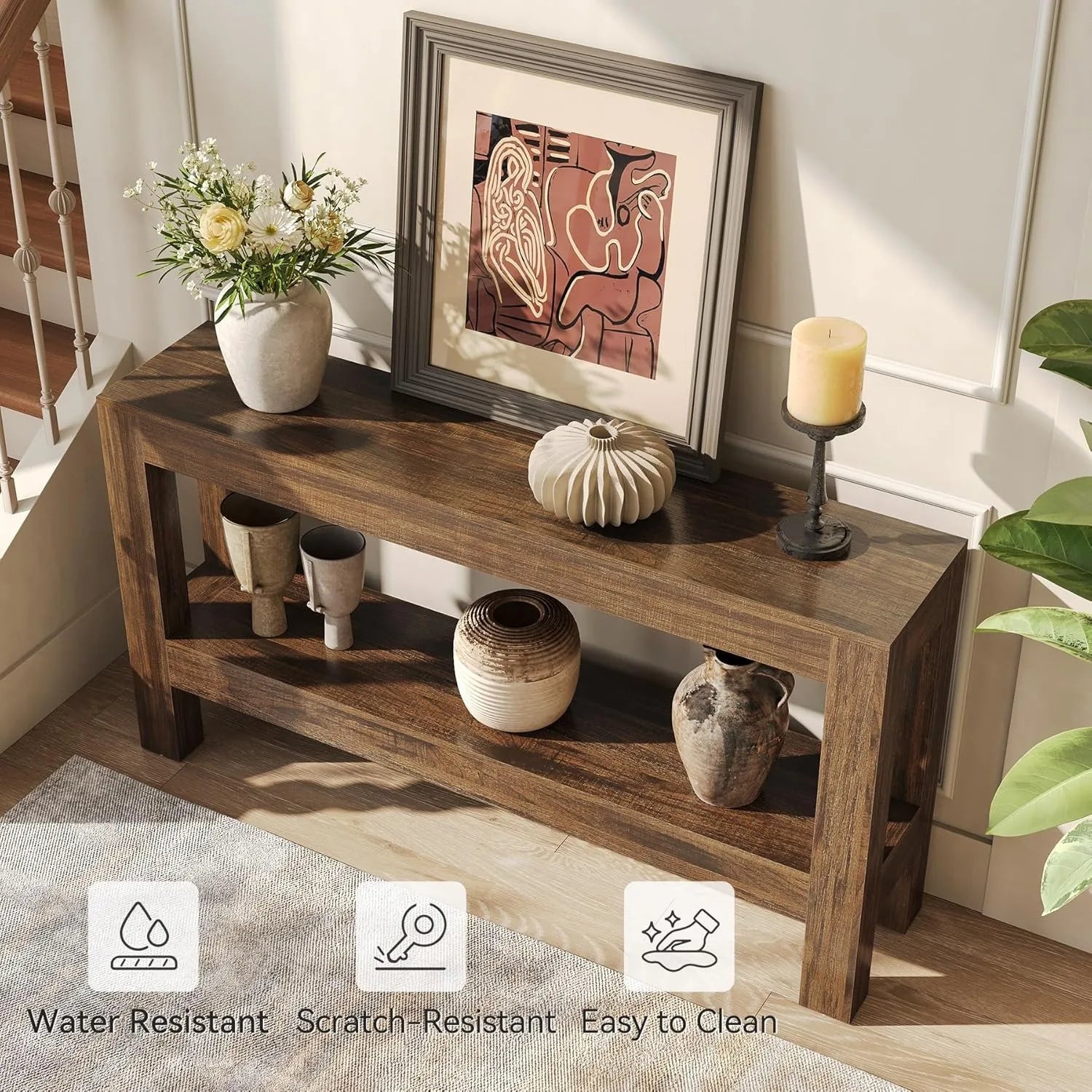 63" Narrow Long Console Table