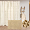 3 Pcs Farmhouse Bathroom Shower Curtain Set