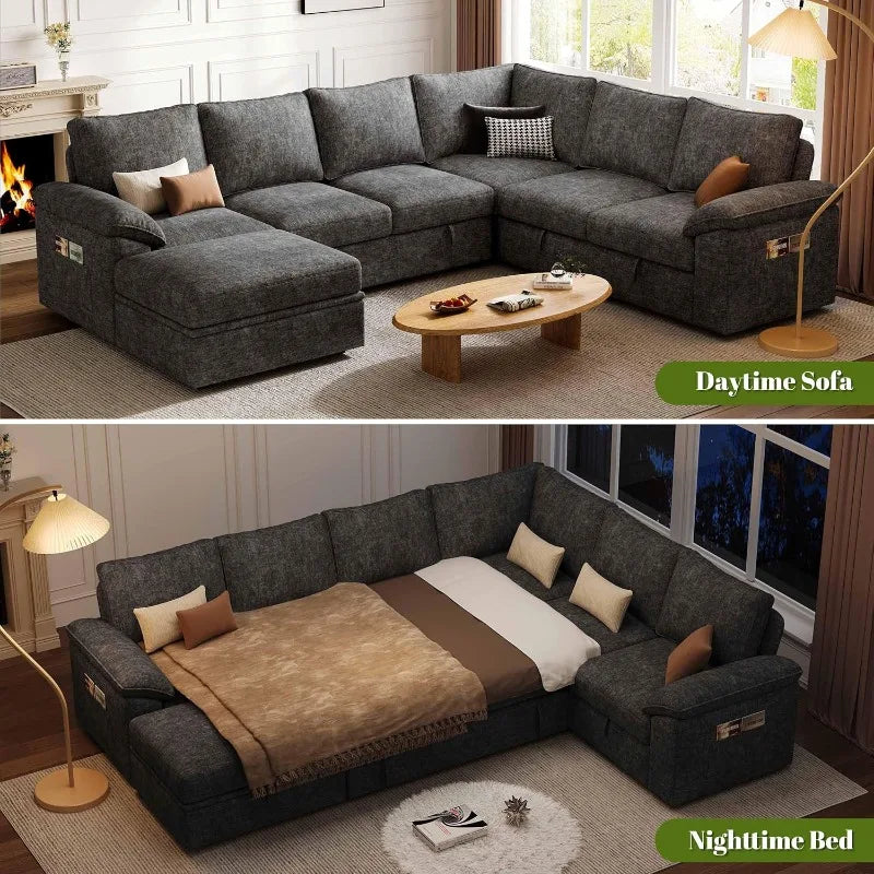 108 Inch Sectional Sleeper Sofa