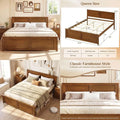 Wood Queen Size Bed Frame with Headboard