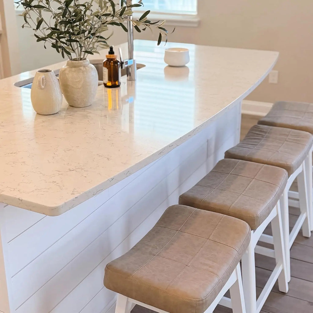 24" Saddle Seat Counter Height Bar Stools