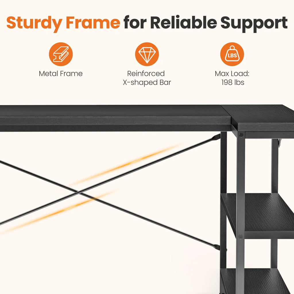 47" L Shaped Computer Desk